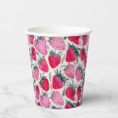 ストロベリーフィールド夏のタイムピクニックピンク 紙コップ (正面)