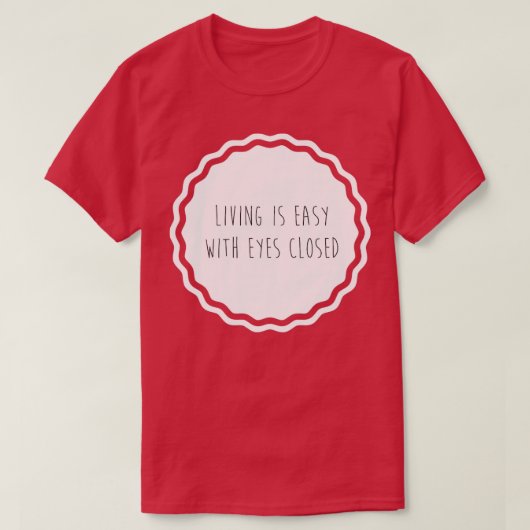 ストロベリーフィールド永遠に白 Tシャツ (デザイン正面)