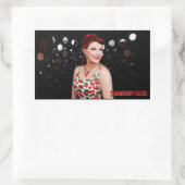 ストロベリーフィールド鏡フォトスタンプ 長方形シール (バッグ)