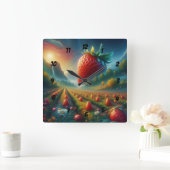 ストロベリーフィールド スクエア壁時計 (ホーム)