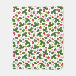 ストロベリーフィールド(白) フリースブランケット