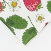 ストロベリーフィールド（白） フリースブランケット (角)