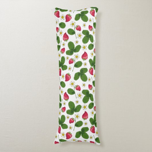 ストロベリーフィールド（白） ボディピロー (正面縦)