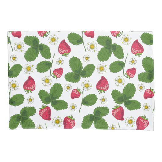 ストロベリーフィールド(白) 枕カバー (正面左)