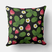 ストロベリーフィールド（黒） クッション (裏面)
