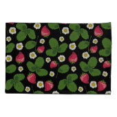 ストロベリーフィールド（黒） 枕カバー (裏面-左)