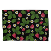 ストロベリーフィールド（黒） 枕カバー (正面左)