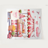 ストロベリーフェアパーティー背景フォトブース タペストリー (正面(横))