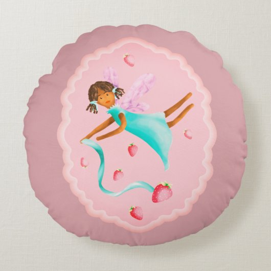ストロベリーフェアリー ラウンドクッション (正面)