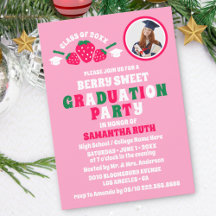 ストロベリーフォト卒業パーティー招待状