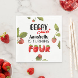 ストロベリーフォー誕生日 スタンダードランチョンナプキン