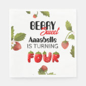 ストロベリーフォー誕生日 スタンダードランチョンナプキン (正面)