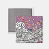 ストロベリーフクロウ マグネット (正面/裏面)