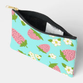 ストロベリーフラワーメイクアップ/鉛筆バッグ アクセサリーポーチ (見開き)