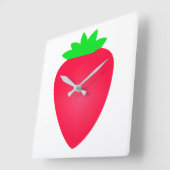 ストロベリーフルーツガールズボーイズ子供部屋デコールギフト スクエア壁時計 (傾斜)
