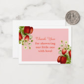 ストロベリーフルーツサンキューカード ノートカード (正面/裏面インサイチュ)