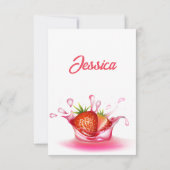 ストロベリーフルーツベリースイートバレンタインデー ノートカード (裏面)