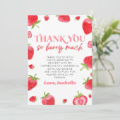 ストロベリーフルーツベリースウィートバースデーパーティー サンキューカード (スタンド正面)