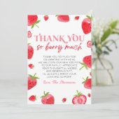 ストロベリーフルーツ甘いベビーシャワー サンキューカード (スタンド正面)