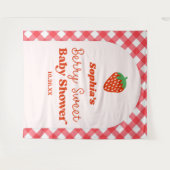 ストロベリーフルーツ甘いベビーシャワー タペストリー (正面(横))