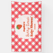 ストロベリーフルーツ甘いベビーシャワー 横断幕 (縦)