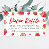 ストロベリーフルーツ赤ちゃんシャワーおむつラッフル エンクロージャーカード