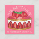 ストロベリーフレイジアーケーキフランスのーパティシシェフベーカリー スクエア名刺 (正面)