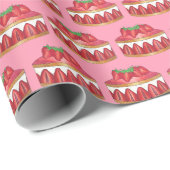 ストロベリーフレイジアーケーキフランスのーパティシシェフベーカリー ラッピングペーパー (ロールコーナー)