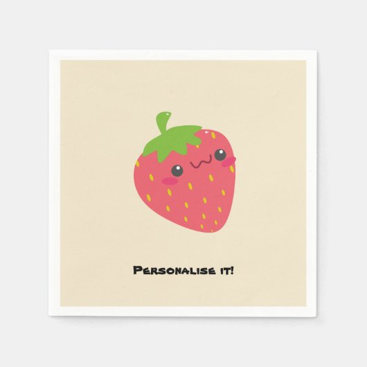ストロベリーフレンド スタンダードカクテルナプキン (正面)