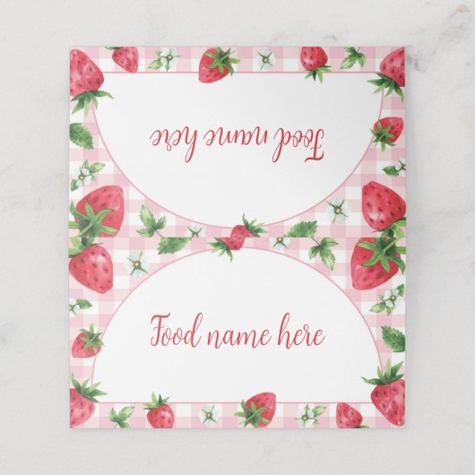 ストロベリーフードテント座席表ベリースウィート プレイスカード (外部開封)