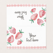 ストロベリーフードラベルテントベリースイーツ誕生日 名刺 (外部フラット)