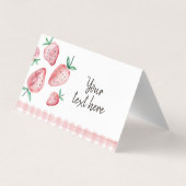 ストロベリーフードラベルテントベリースイーツ誕生日 名刺 (裏面)