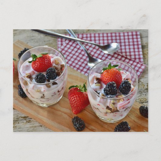ストロベリーブラックベリーデザートスイーツ後交配 ポストカード (正面)