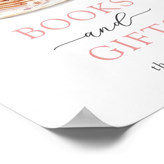 ストロベリーブランチ赤ちゃんシャワー本とギフトサイン ポスター (角)