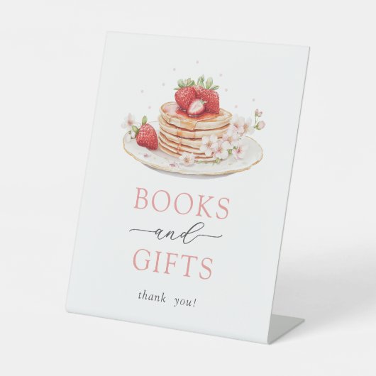 ストロベリーブランチ赤ちゃんシャワー本とギフトサイン 台座サイン (正面)