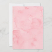 ストロベリーブルーベリーウォーターカラー1st誕生日 招待状 (裏面)