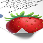 ストロベリーブルーベリーガール誕生日タイムカプセル ポスター (角)