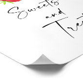 ストロベリーブルーベリースイーツ&トリートサイン ポスター (角)