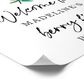 ストロベリーブルーベリースイートベリー誕生日ウェルカム ポスター (角)