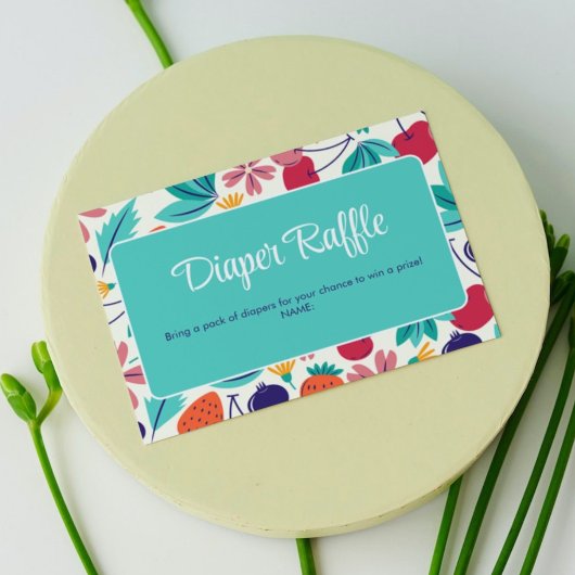 ストロベリーブルーベリーベリースイートベビーシャワー エンクロージャーカード