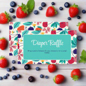 ストロベリーブルーベリーベリースイートベビーシャワー エンクロージャーカード