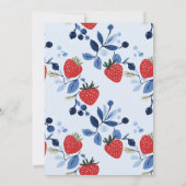 ストロベリーブルーベリーベリースイートベビーシャワー 招待状 (裏面)