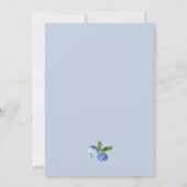 ストロベリーブルーベリーベリースウィートボーイベビーシャワー 招待状 (裏面)