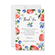 ストロベリーブルーベリーボーイ赤ちゃんシャワー