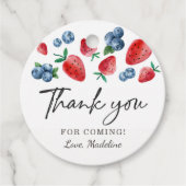 ストロベリーブルーベリーメッセージカード誕生日ベリーマティ フェイバータグ (正面)