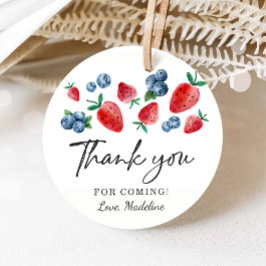 ストロベリーブルーベリーメッセージカード誕生日ベリーマティ フェイバータグ