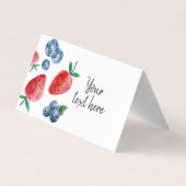 ストロベリーブルーベリー食品ラベルテントベリースイーツ 名刺 (裏面)