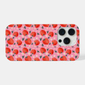 ストロベリーブルームパターン iPhoneケース (裏面横)