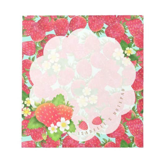 ストロベリーブルー ノートパッド (正面)