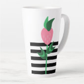 ストロベリープラントブラックストライプ カフェラテマグ (右アングル)